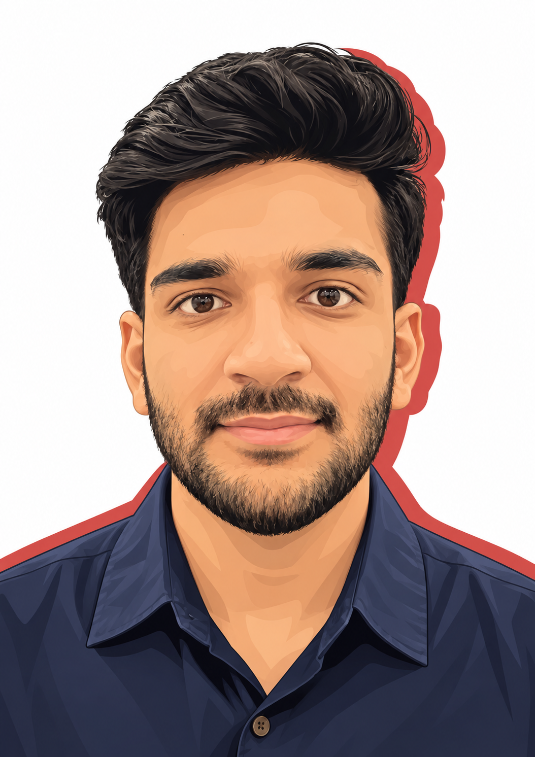 Illustrated portrait of Deepanshu Babbar